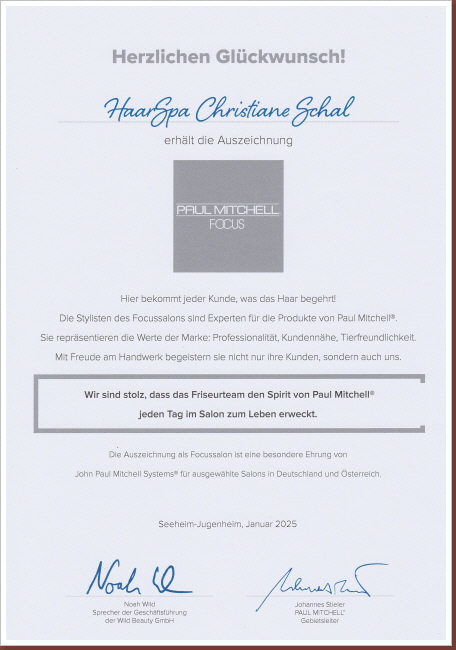 das Team HAARSpa Christiane Schal erneut Focus Salon